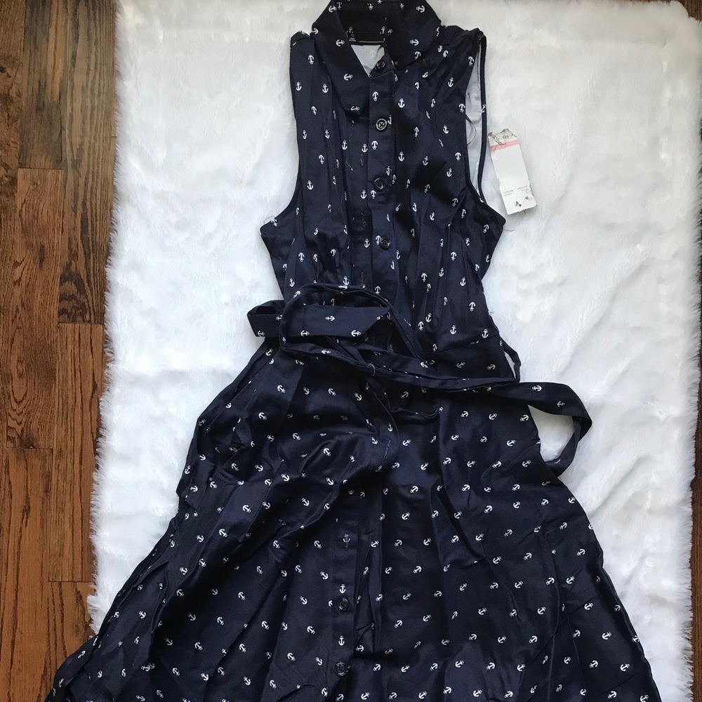 Navy blue anchor dress size 10 NWT